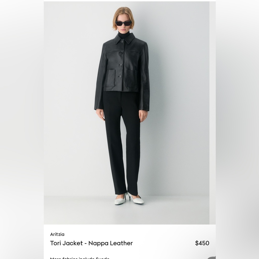 Aritzia Black Tori Leather Jacket